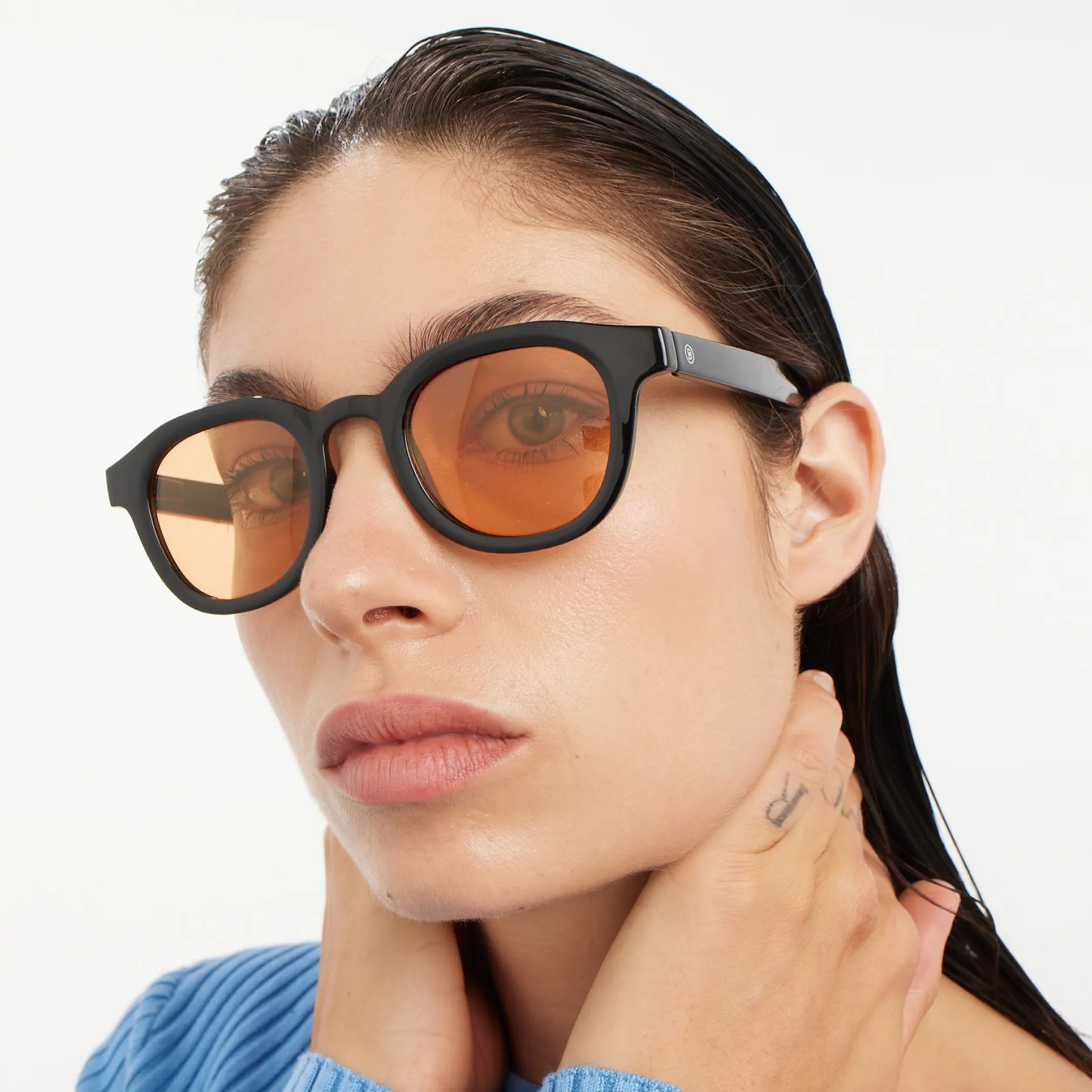 Andy Glossy sunglasses - round eyeglass frame | BARNER