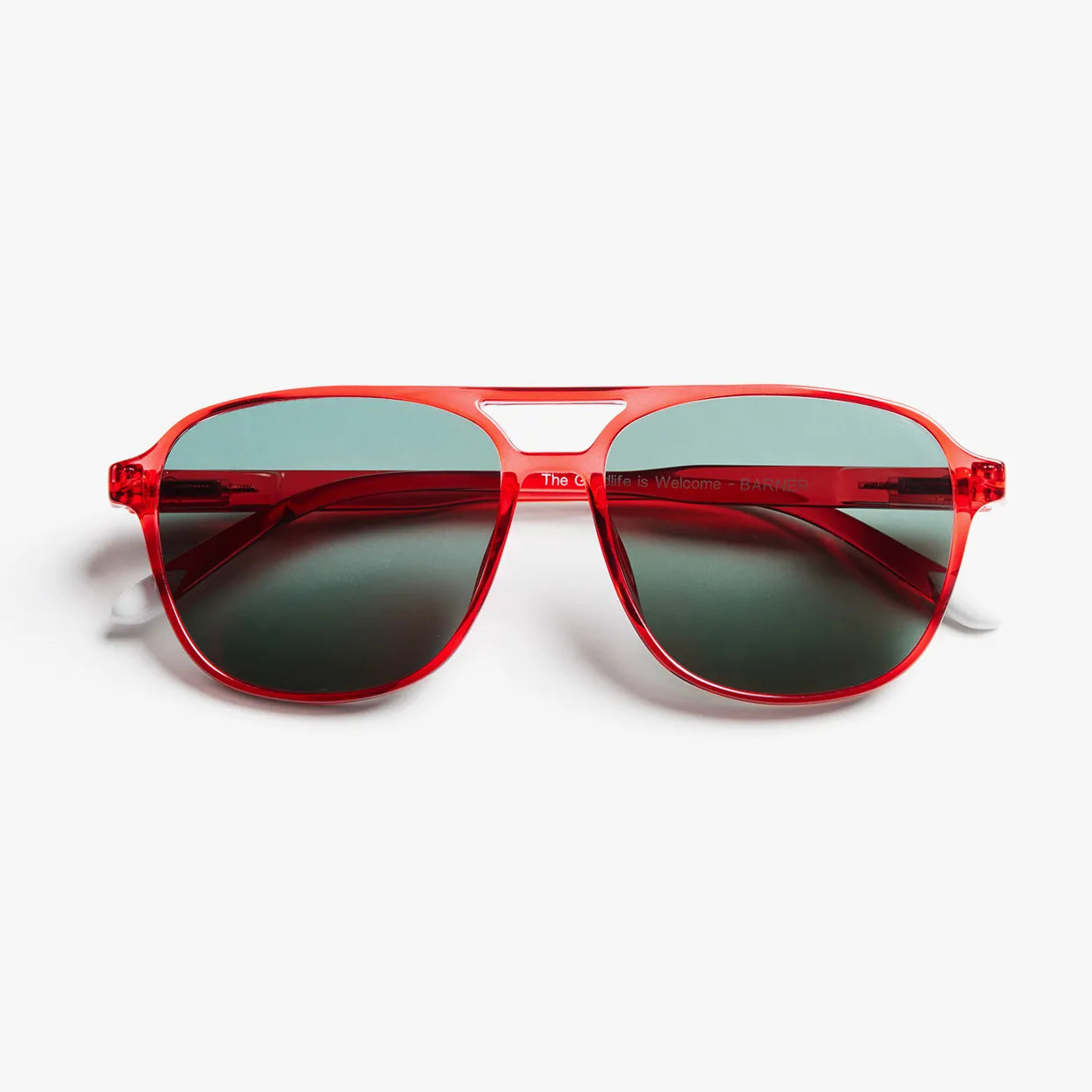 Barner Red Brad Glossy Sunglasses